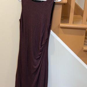 Elegant Sleeveless Burgundy Dress